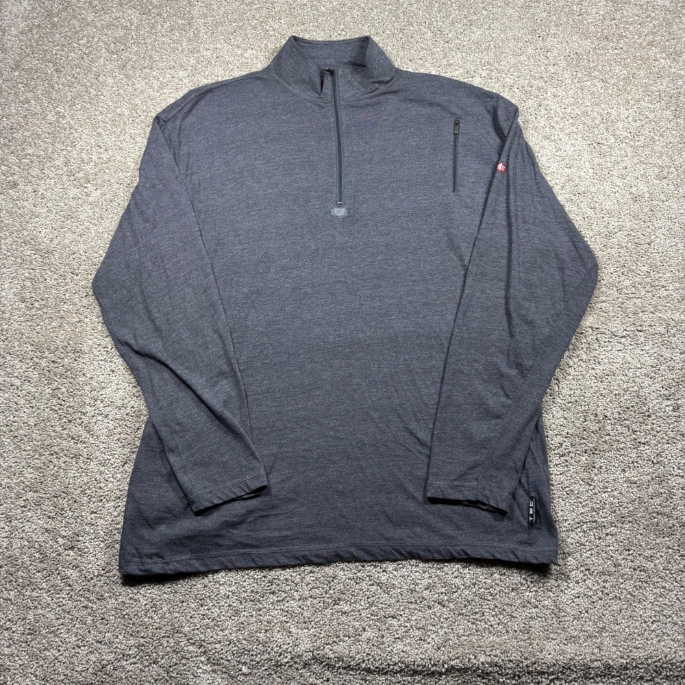 Scottevest SeV SJ QZIP Mens XL‎ Charcoal Gray Bamboo Blend 1/4 Zip Pullover Tech